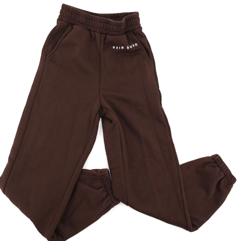 Rair Burd Joggers Womens XSmall Brown Jogger Sweatpants Elastic Waist Fleece